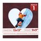 Dark Red Suede Mat Board for 13x13 Frames - Heart Opening for 9x9 Photos